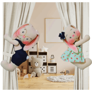 Aula Com Molde Casal De Coelhos Enfeite Porta Ou Cortina